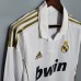 Real Madrid 11/12 Home White Long Sleeve Soccer Jersey